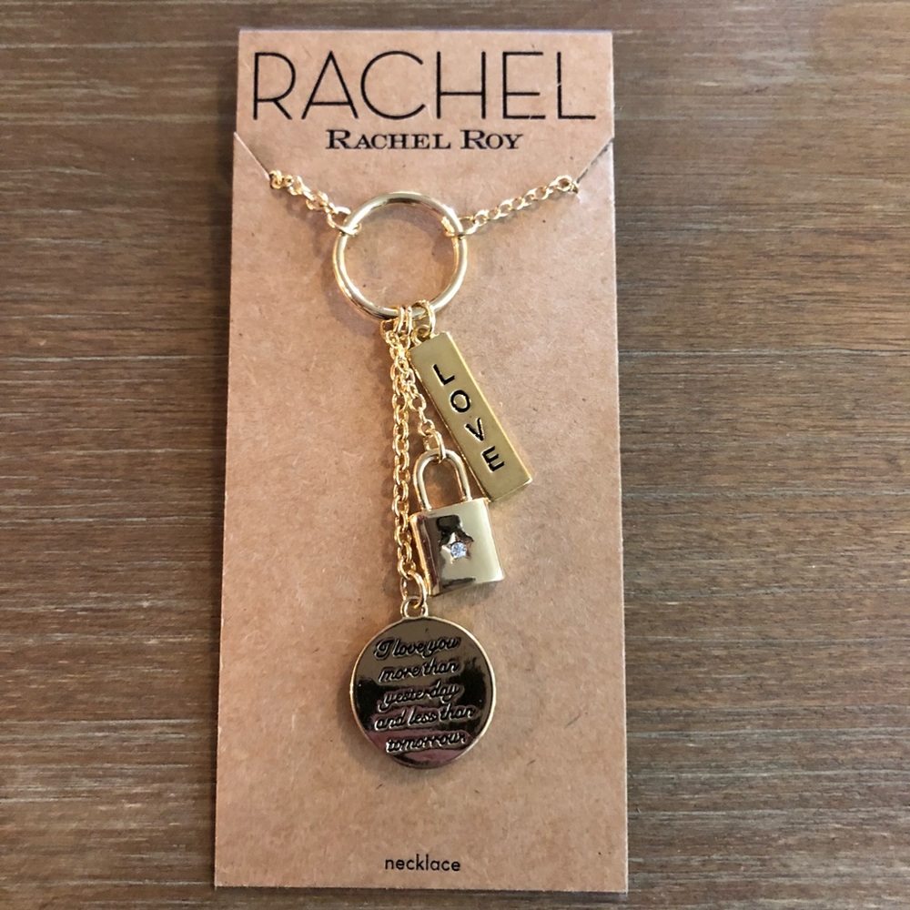 Rachel Roy Gold Colored Love Necklace (NWT)
